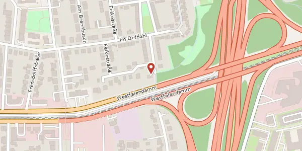 Karte der Umgebung von Damaschkestr. 2, 44141 Dortmund