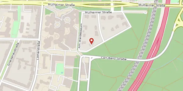 Karte der Umgebung von Brehmsweg 1, 47057 Duisburg
