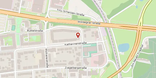 Karte der Umgebung von Katharinenstraße 59, 17033 Neubrandenburg