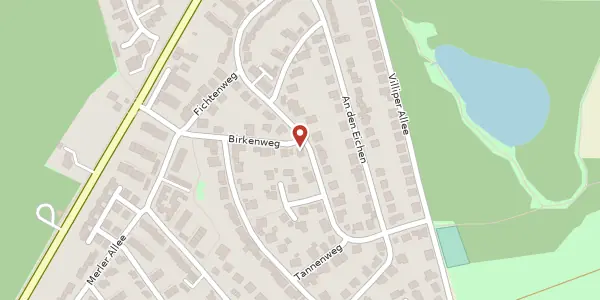 Karte der Umgebung von Birkenweg 20, 53125 Bonn