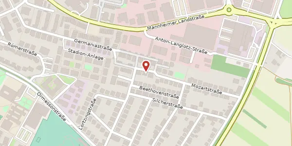 Karte der Umgebung von Mozartstr. 31, 68782 Brühl