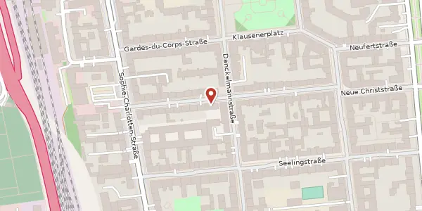 Karte der Umgebung von Christstraße 29a, 14059 Berlin