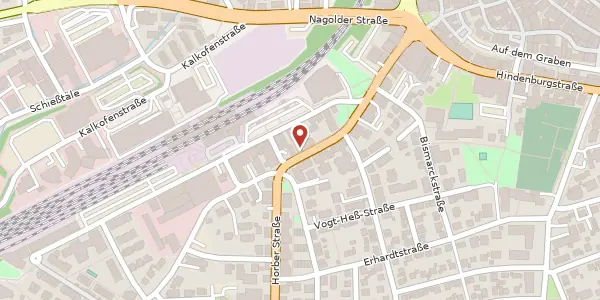Karte der Umgebung von Horber Straße 22, 71083 Herrenberg