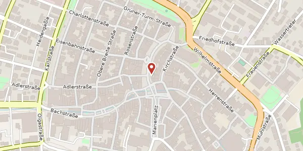 Karte der Umgebung von Marienplatz 32, 88212 Ravensburg