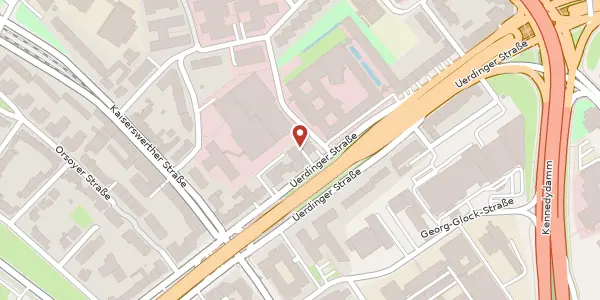 Karte der Umgebung von Uerdinger Str. 62, 40474 Düsseldorf