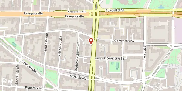 Karte der Umgebung von Karlstraße 50a, 76133 Karlsruhe