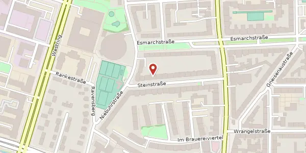Karte der Umgebung von Steinstraße 22, 24118 Kiel