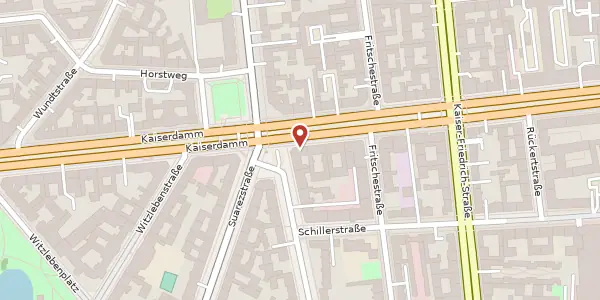 Karte der Umgebung von Bismarckstraße 68, 10627 Berlin