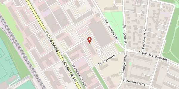 Karte der Umgebung von Storkower Straße 139 B, 10407 Berlin