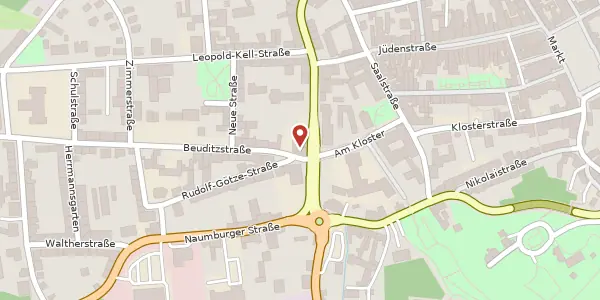 Karte der Umgebung von Beuditzstr. 1, 06667 Weißenfels