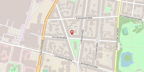 Karte der Umgebung von Alicenstr. 25, 64293 Darmstadt