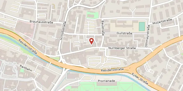 Karte der Umgebung von Nürnberger Str. 33, 91522 Ansbach