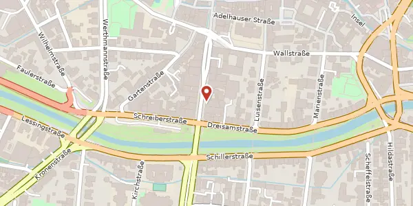 Karte der Umgebung von Kaiser-Joseph-Straße 269, 79098 Freiburg im Breisgau