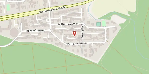 Karte der Umgebung von De-la-Fosse-Weg 24, 64289 Darmstadt