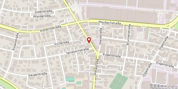 Karte der Umgebung von Hochstraße 7, 88045 Friedrichshafen