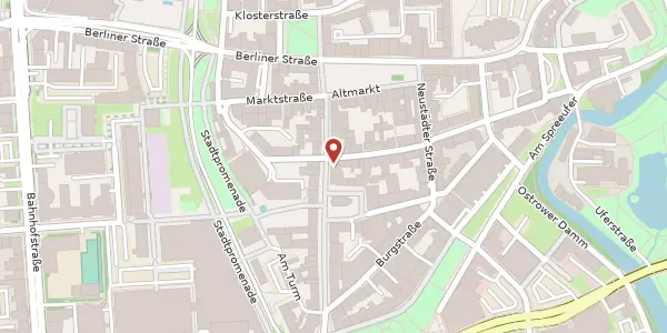 Karte der Umgebung von Spremberger Str. 4, 03046 Cottbus