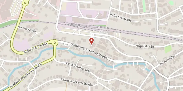 Karte der Umgebung von Nieder-Ramstädter Str. 25, 64372 Ober-Ramstadt