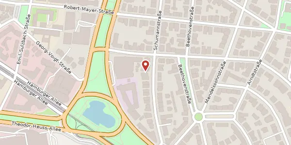 Karte der Umgebung von Schumannstr. 27, 60325 Frankfurt