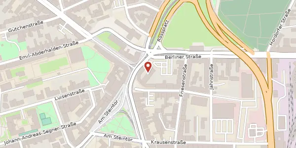 Karte der Umgebung von Am Steintor 14, 06112 Halle (Saale)