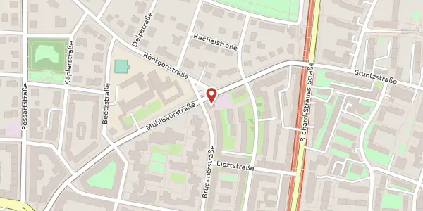 Karte der Umgebung von Brucknerstr. 28, 81677 München