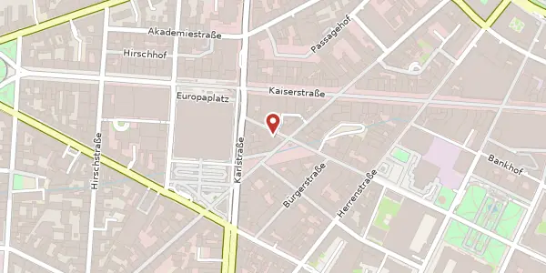 Karte der Umgebung von Erbprinzenstraße 31, 76133 Karlsruhe