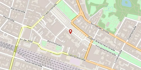Karte der Umgebung von Königswarterstr. 18, 90762 Fürth