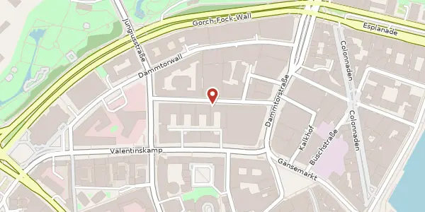 Karte der Umgebung von Drehbahn 7, 20354 Hamburg