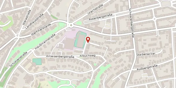 Karte der Umgebung von Grafeneckstraße 5, 70188 Stuttgart