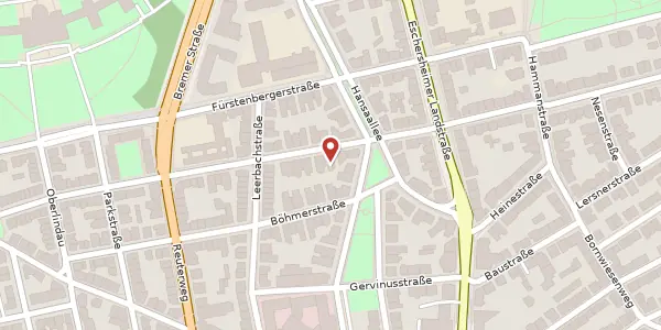 Karte der Umgebung von Wolfsgangstr. 83, 60322 Frankfurt