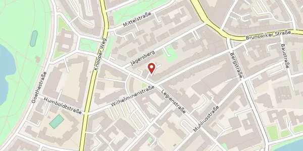 Karte der Umgebung von Legienstraße 38, 24103 Kiel