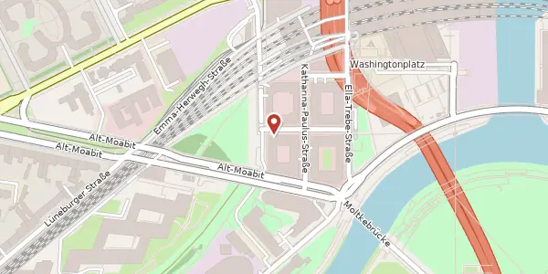 Karte der Umgebung von Bertha-Benz-Straße 5, 10557 Berlin