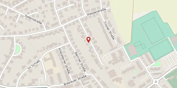 Karte der Umgebung von Stettiner Str. 12, 40668 Meerbusch