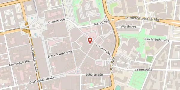 Karte der Umgebung von Ludwigstr. 1, 64283 Darmstadt