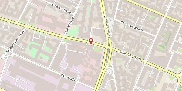 Karte der Umgebung von Nymphenburger Str. 3, 80335 München