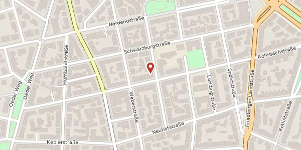 Karte der Umgebung von Gluckstr. 21, 60318 Frankfurt