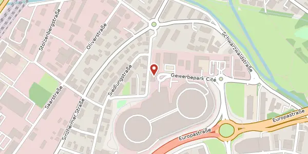 Karte der Umgebung von Gewerbepark-Cité 22, 76532 Baden-Baden
