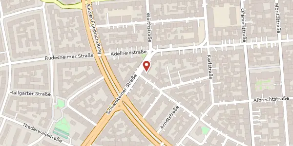 Karte der Umgebung von Schiersteiner Str. 6, 65187 Wiesbaden
