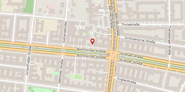 Karte der Umgebung von Bornholmer Straße 4, 10439 Berlin