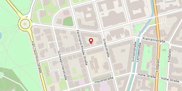 Karte der Umgebung von Mozartstraße 4, 04107 Leipzig
