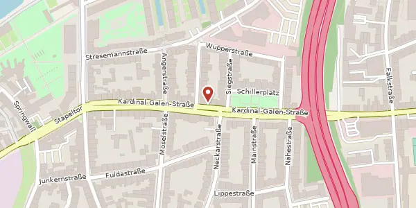 Karte der Umgebung von Kardinal-Galen-Str. 41, 47051 Duisburg