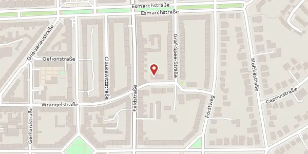 Karte der Umgebung von Wrangelstraße 16, 24105 Kiel