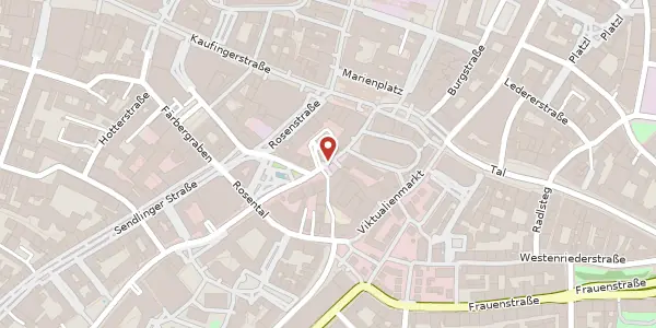 Karte der Umgebung von Rindermarkt 16, 80331 München