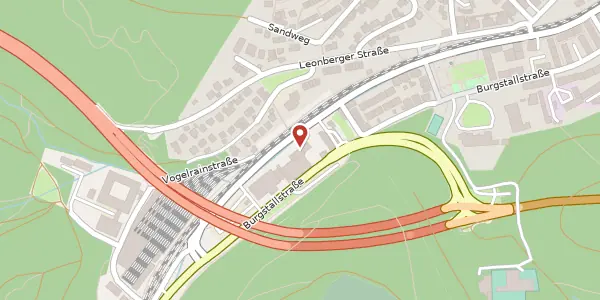 Karte der Umgebung von Böblinger Straße 245, 70199 Stuttgart