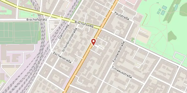 Karte der Umgebung von Königsbrücker Straße 66, 01099 Dresden