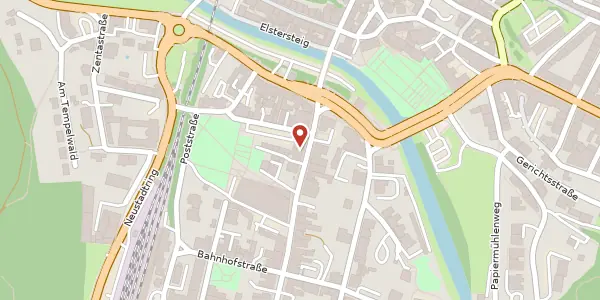 Karte der Umgebung von Carolinenstraße 7, 07973 Greiz