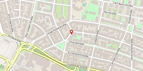 Karte der Umgebung von Obere Clignetstraße 14, 68167 Mannheim