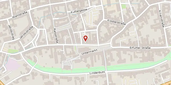 Karte der Umgebung von Untermarkt 33, 99974 Mühlhausen