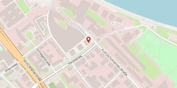 Karte der Umgebung von Heussallee 11, 53115 Bonn