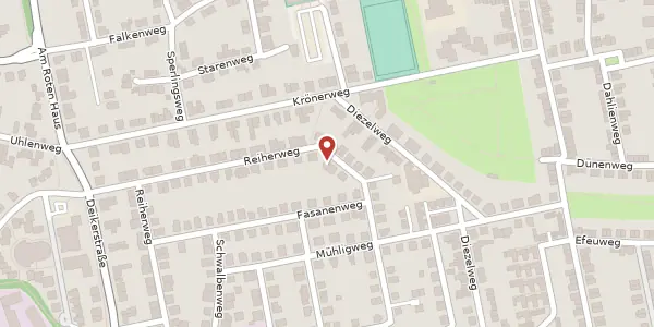 Karte der Umgebung von Reiherweg 55a, 40468 Düsseldorf