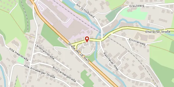 Karte der Umgebung von Elterleiner Straße 8, 08340 Schwarzenberg
